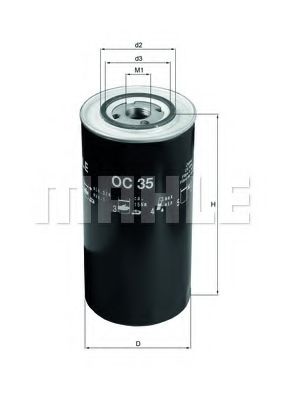 Масляный фильтр KNECHT/MAHLE OC 35
