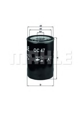 Масляный фильтр KNECHT/MAHLE OC 47 OF