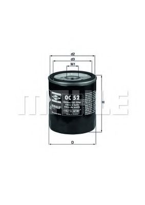 Масляный фильтр KNECHT/MAHLE OC 52