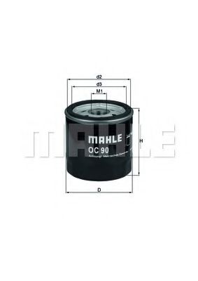 Масляный фильтр KNECHT/MAHLE OC 90 OF