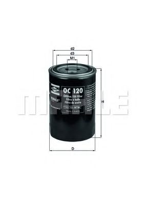 Масляный фильтр KNECHT/MAHLE OC 120