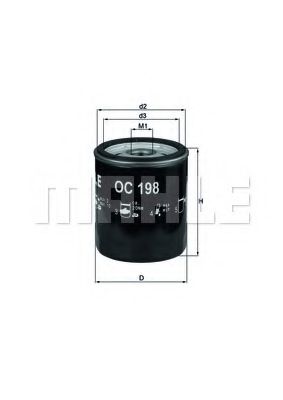 Масляный фильтр KNECHT/MAHLE OC 198