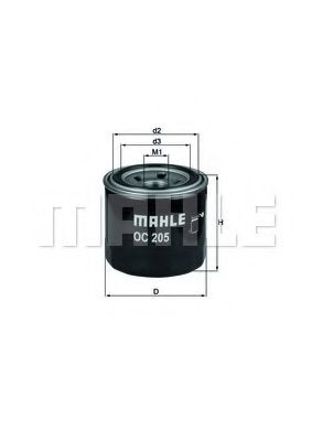 Масляный фильтр KNECHT/MAHLE OC 205
