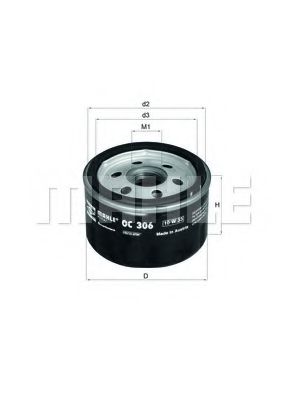 Масляный фильтр KNECHT/MAHLE OC 306