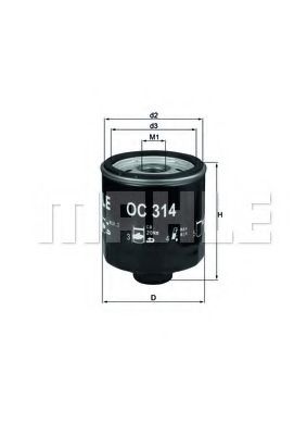 Масляный фильтр KNECHT/MAHLE OC 314