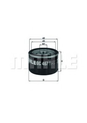 Масляный фильтр KNECHT/MAHLE OC 467