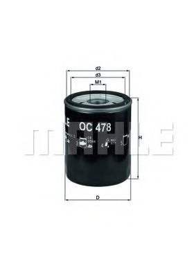 Масляный фильтр KNECHT/MAHLE OC 478