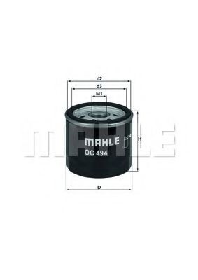 Масляный фильтр KNECHT/MAHLE OC 494