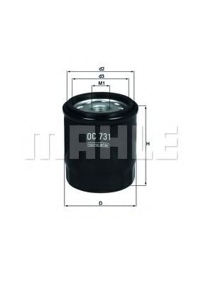 Масляный фильтр KNECHT/MAHLE OC 731