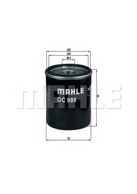 Масляный фильтр KNECHT/MAHLE OC 986