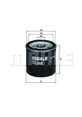 Масляный фильтр KNECHT/MAHLE OC 988