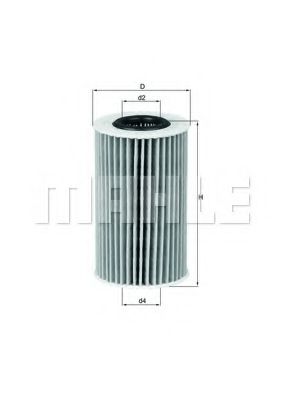 Масляный фильтр KNECHT/MAHLE OX 554D2
