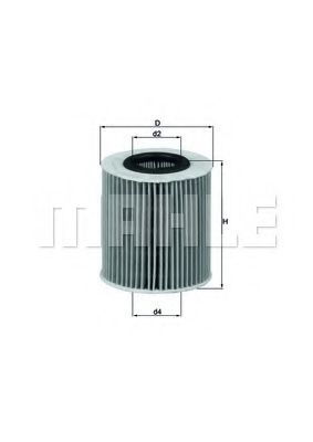 Масляный фильтр KNECHT/MAHLE OX 166/1D