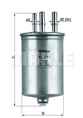 Топливный фильтр KNECHT/MAHLE KL 511