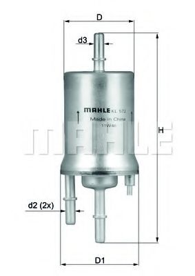 Топливный фильтр KNECHT/MAHLE KL 572