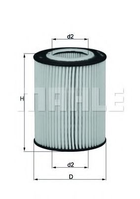 Масляный фильтр KNECHT/MAHLE OX 433D