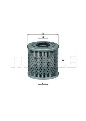 Масляный фильтр KNECHT/MAHLE OX 91D