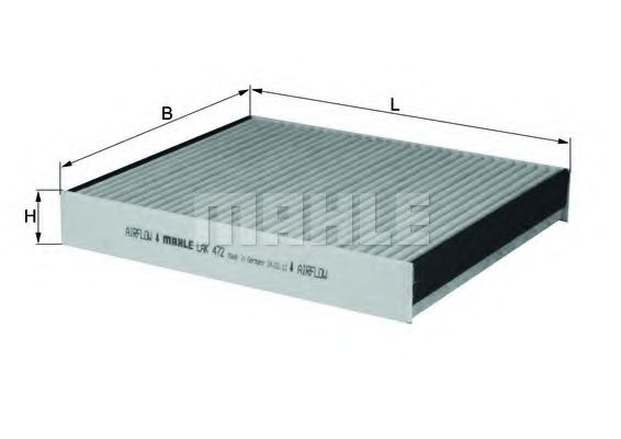 Фильтр салона KNECHT/MAHLE LAK 472