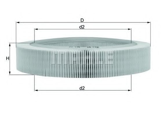 Воздушный фильтр KNECHT/MAHLE LX 262 Воздушный фильтр KNECHT/MAHLE LX 262