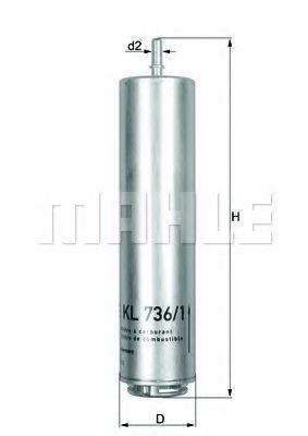 Топливный фильтр KNECHT/MAHLE KL 736/1D