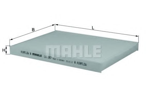 Фильтр салона KNECHT/MAHLE LA 587