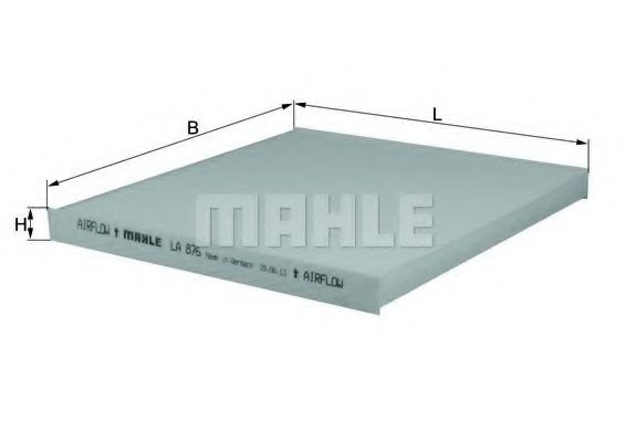 Фильтр салона KNECHT/MAHLE LA 876