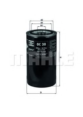 Масляный фильтр KNECHT/MAHLE OC 30