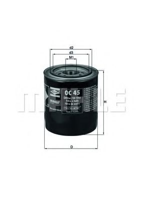 Масляный фильтр KNECHT/MAHLE OC 45