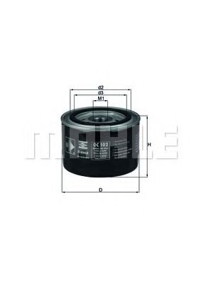 Масляный фильтр KNECHT/MAHLE OC 102