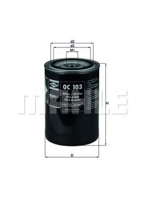 Масляный фильтр KNECHT/MAHLE OC 103