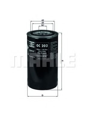 Масляный фильтр KNECHT/MAHLE OC 202