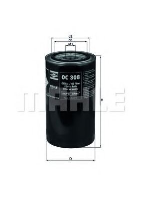 Масляный фильтр KNECHT/MAHLE OC 308