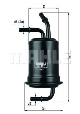 Топливный фильтр KNECHT/MAHLE KL 487