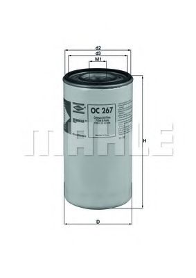 Масляный фильтр KNECHT/MAHLE OC 267