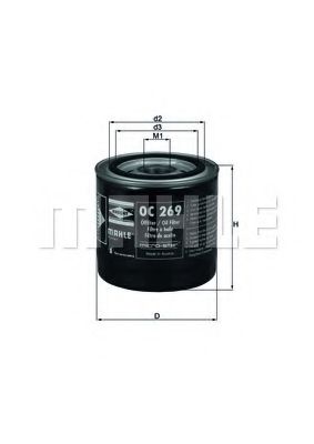 Масляный фильтр KNECHT/MAHLE OC 269
