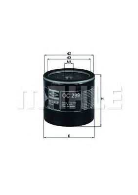Масляный фильтр KNECHT/MAHLE OC 299