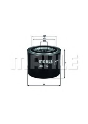 Масляный фильтр KNECHT/MAHLE OC 312