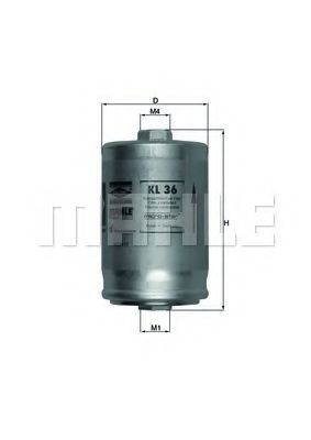 Топливный фильтр KNECHT/MAHLE KL 36