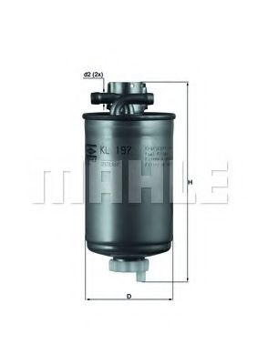 Топливный фильтр KNECHT/MAHLE KL 197