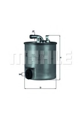 Топливный фильтр KNECHT/MAHLE KL 174
