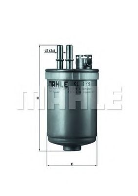 Топливный фильтр KNECHT/MAHLE KL 173