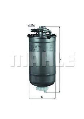 Топливный фильтр KNECHT/MAHLE KL 157/1D