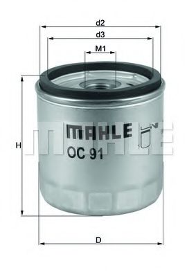 Масляный фильтр KNECHT/MAHLE OC 91
