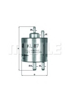 Топливный фильтр KNECHT/MAHLE KL 87