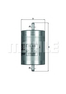 Топливный фильтр KNECHT/MAHLE KL 65