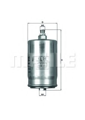 Топливный фильтр KNECHT/MAHLE KL 38
