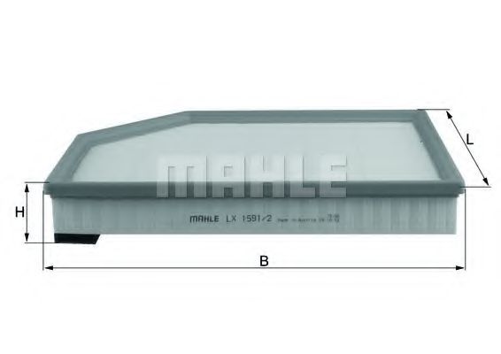 Воздушный фильтр KNECHT/MAHLE LX 1591/2