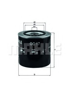 Масляный фильтр KNECHT/MAHLE OC 17