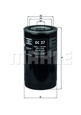 Масляный фильтр KNECHT/MAHLE OC 27
