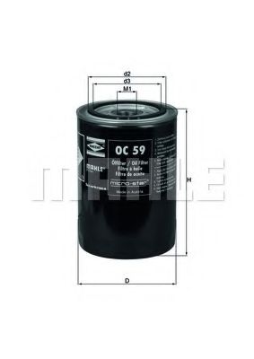 Масляный фильтр KNECHT/MAHLE OC 59